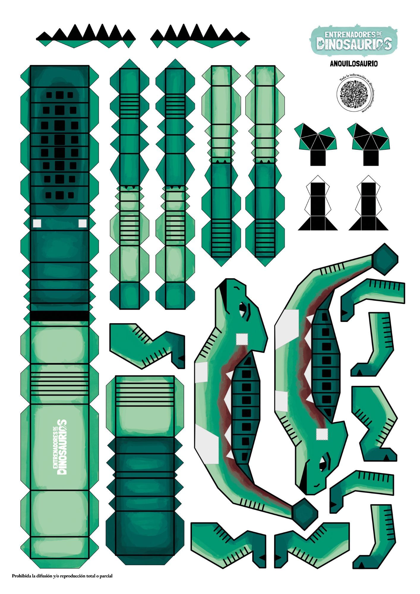 Recortable anquilosaurio Entrenadores de dinosaurios: Mejores colecciones de libros para niños y niñas de 7 a 9 años