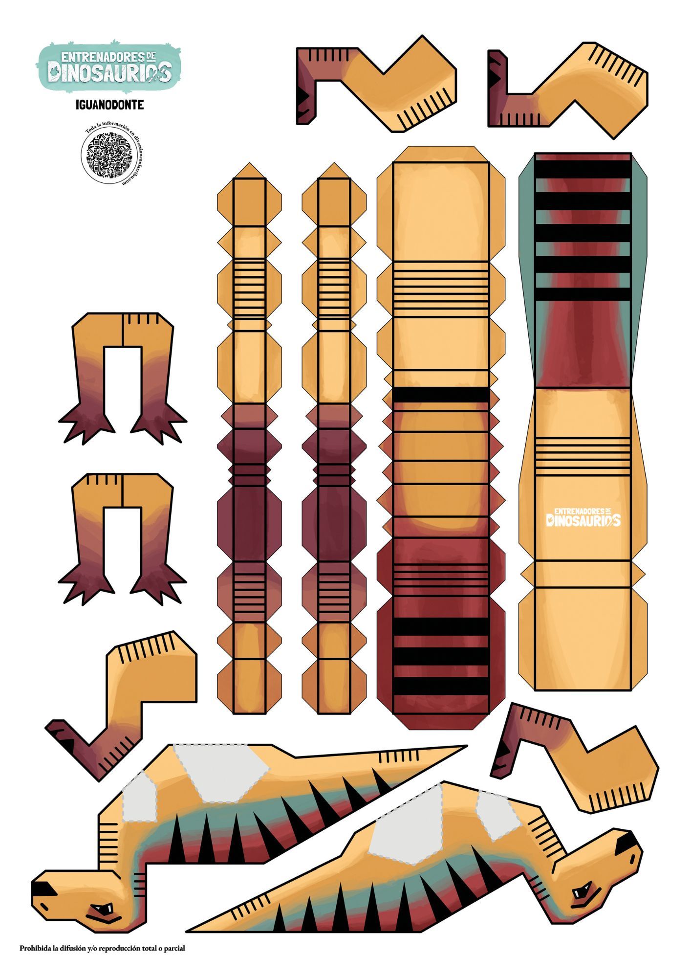 Recortable iguanodonte Entrenadores de dinosaurios: Mejores colecciones de libros para niños y niñas de 7 a 9 años