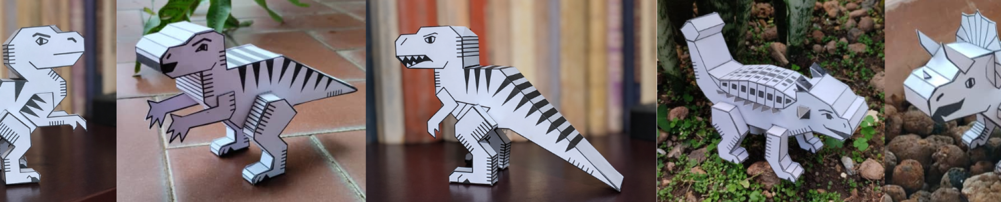 Manualidades dinosaurios para niños de 7 a 8 año. Recortables dinosaurios montados.