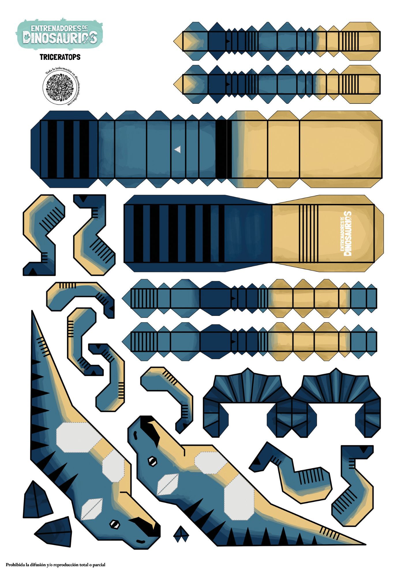 Recortable tricerátops Entrenadores de dinosaurios: Mejores colecciones de libros para niños y niñas de 7 a 9 años