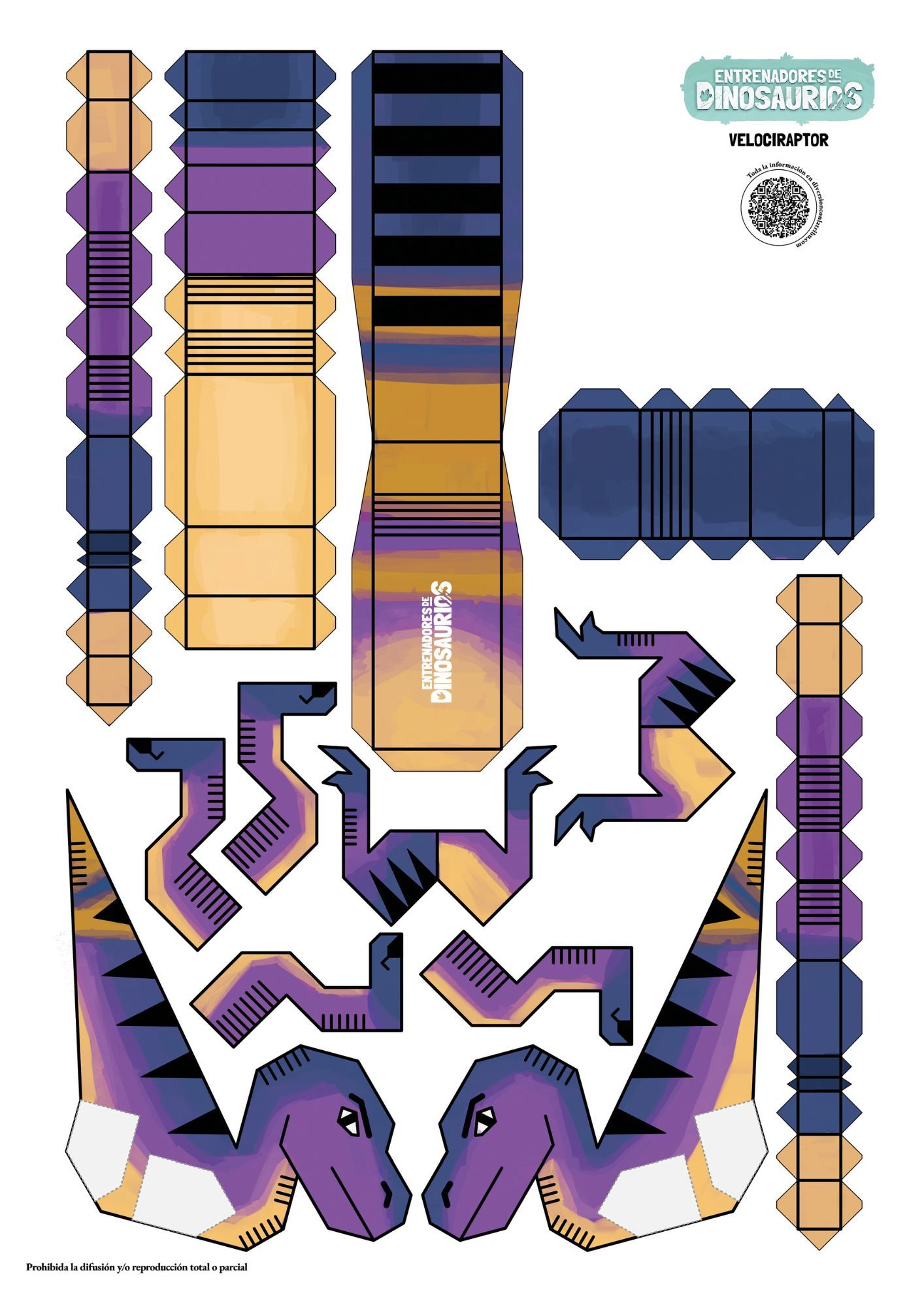 Recortable velocirraptor Entrenadores de dinosaurios: Mejores colecciones de libros para niños y niñas de 7 a 9 años