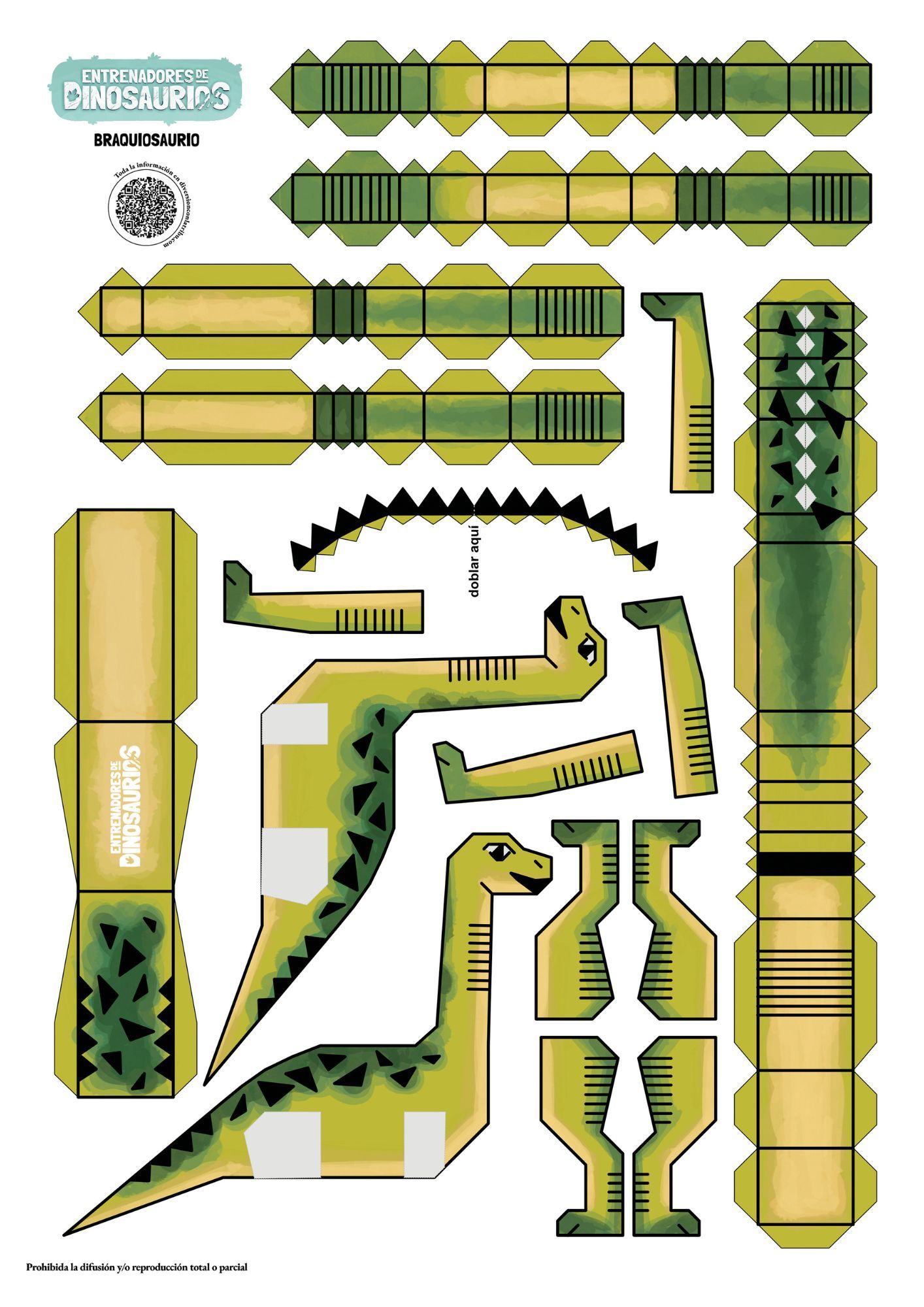 Recortable braquiosaurio Entrenadores de dinosaurios: Mejores colecciones de libros para niños y niñas de 7 a 9 años