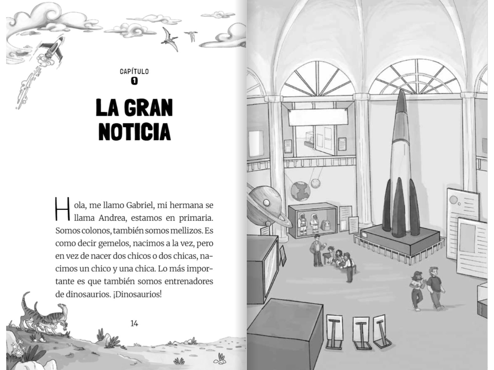 Entrenadores de dinosaurios, colonos de un nuevo mundo: Libro de dinosaurios para niños de 7 a 8 años
