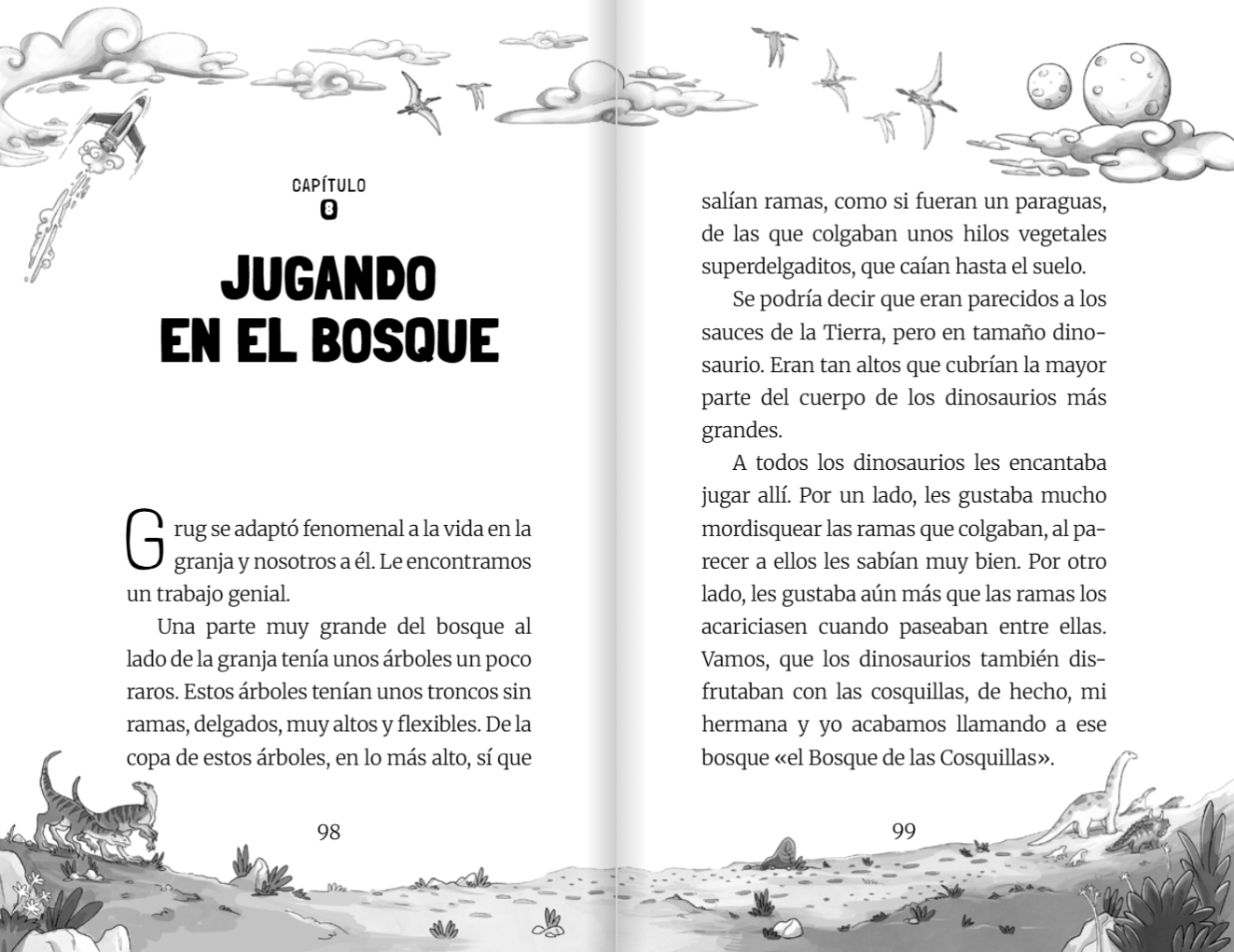 Entrenadores de dinosaurios, colonos de un nuevo mundo: Libro de dinosaurios para niños de 7 a 8 años