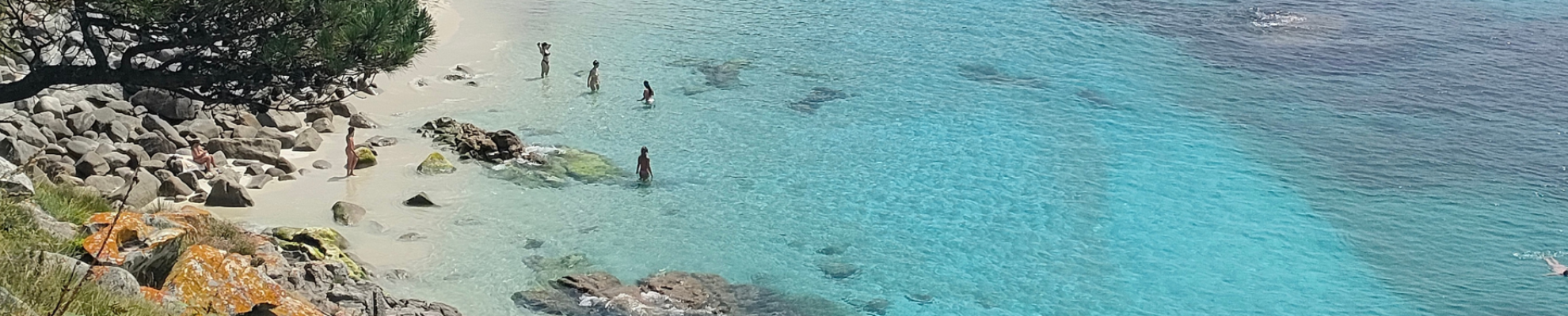 Islas Cies con niños
